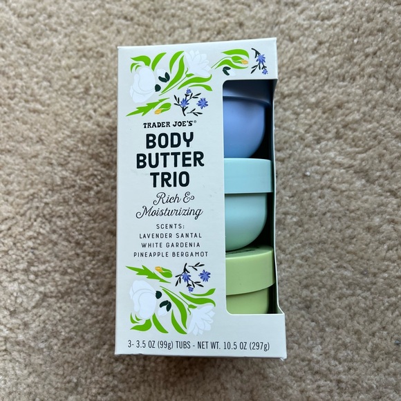 Trader Joe'S Other - NEW Trader Joes Body Butter Trio Rich & Moisturizing 3-3.5 Oz Tubs